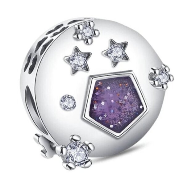 Sterling Silver Window to Outer Space Charm - Picture 1 of 1